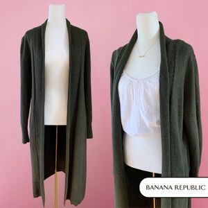 Banana Republic Merino Wool Blend Long Cardigan Sweater, Size S